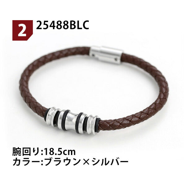 ポリス ブレスレット 革ひも バングル ステンレス メンズ 男性用 アクセサリー police-bracelet