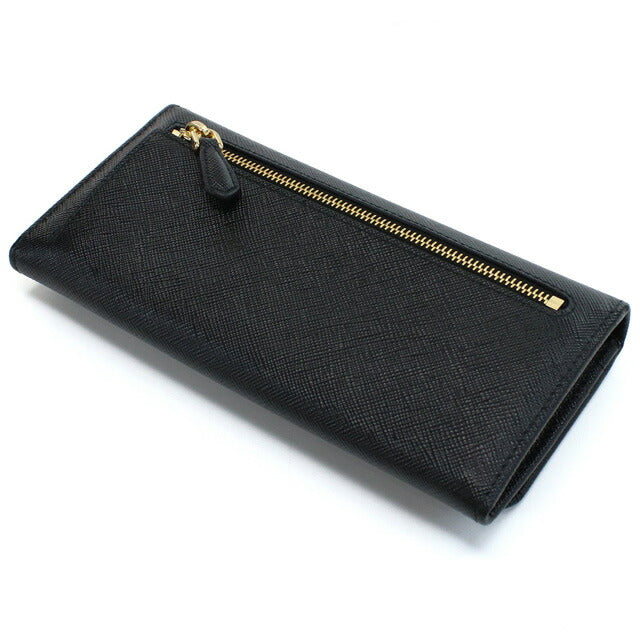 プラダ 長財布ニ折小銭入付き レディース ブランド SAFFIANO METAL ORO レザー イタリア 1MH132 NERO ブラック 財布 PRA1MH13201