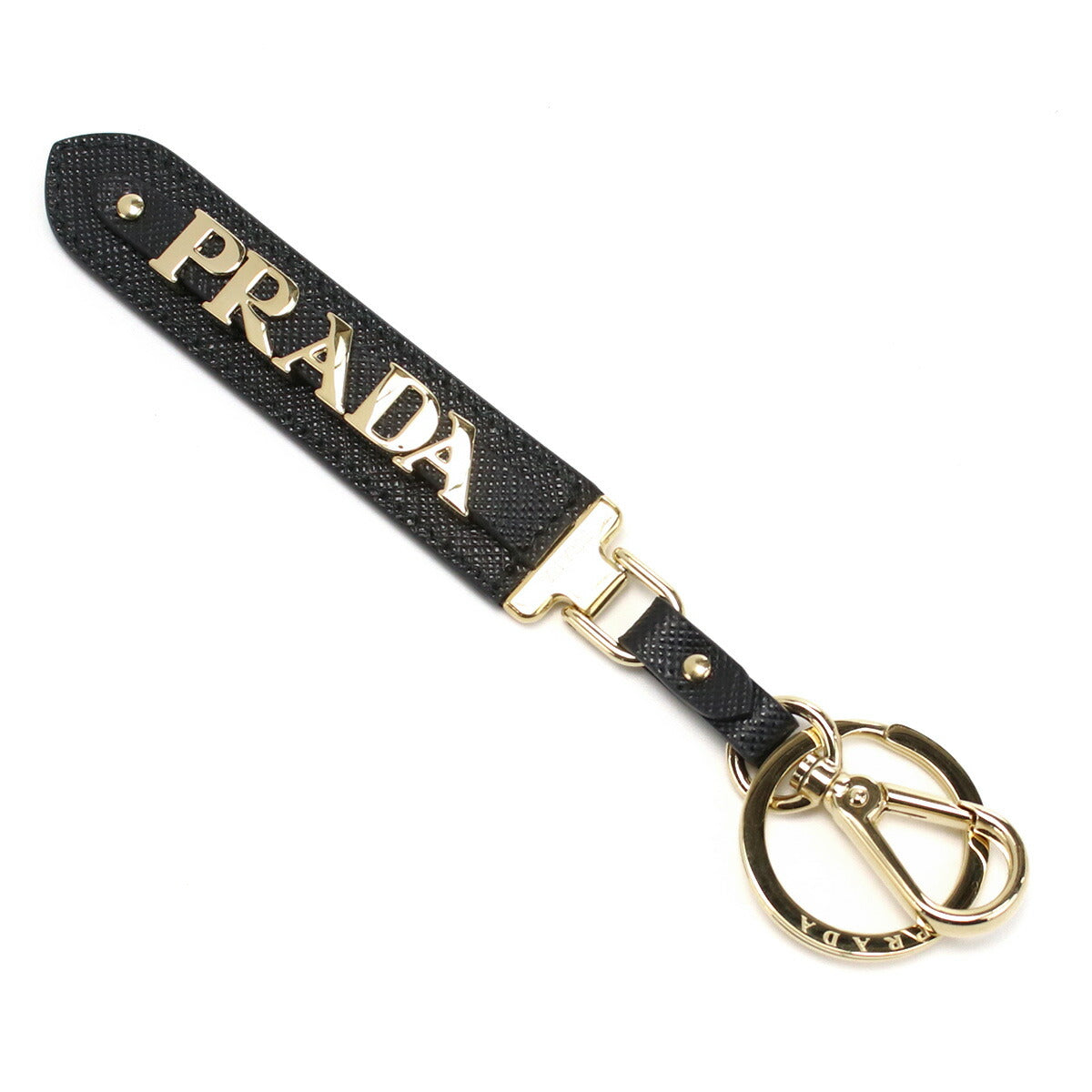 プラダ キーリング ユニセックス SAFFIANO レザー イタリア 1PP067 NERO ブラック 小物 PRA1PP067011