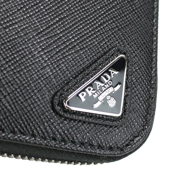 プラダ 長財布ラウンドファスナー メンズ ブランド PRADA イタリア 2ML317 NERO ブラック 財布 PRA2ML317071