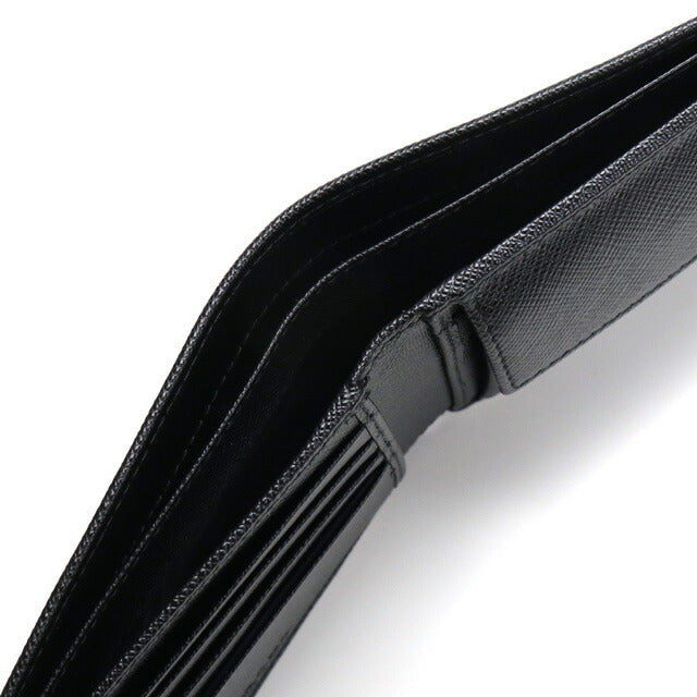 プラダ 二つ折り財布 メンズ ブランド SAF TRIANG レザー イタリア 2MO738 NERO ブラック 財布 PRA2MO73808
