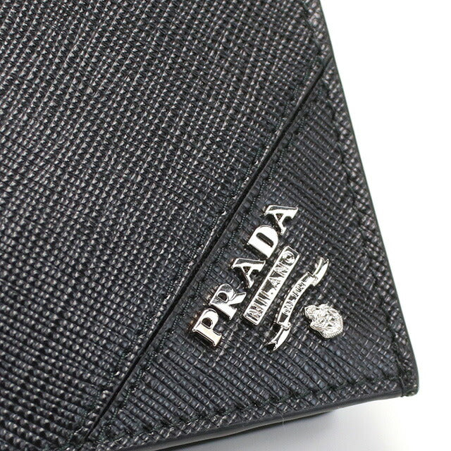 プラダ 長財布ニ折小銭入付き メンズ ブランド PRADA イタリア 2MV836 NERO ブラック 財布 PRA2MV83601