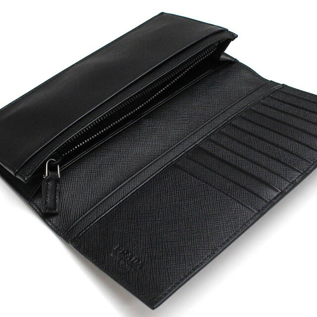 プラダ 長財布ニ折小銭入付き メンズ ブランド PRADA イタリア 2MV836 NERO ブラック 財布 PRA2MV83601