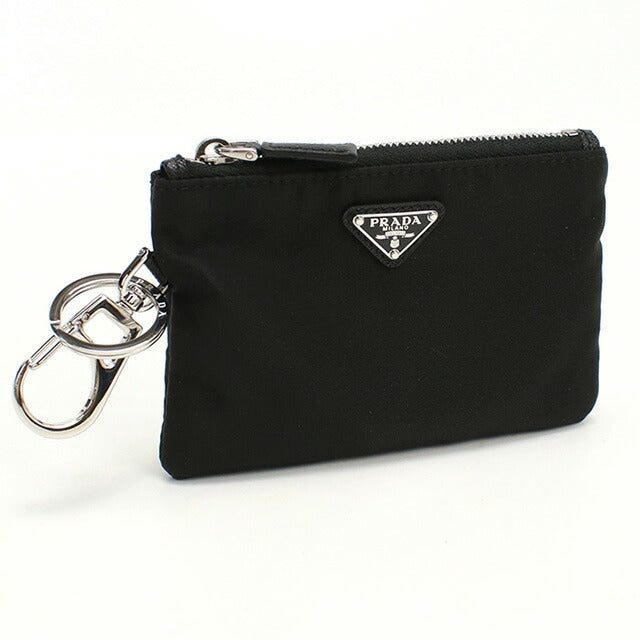 プラダ キーリング付小銭入れ メンズ ブランド PRADA イタリア 2TT117 NERO ブラック 財布 PRA2TT117011