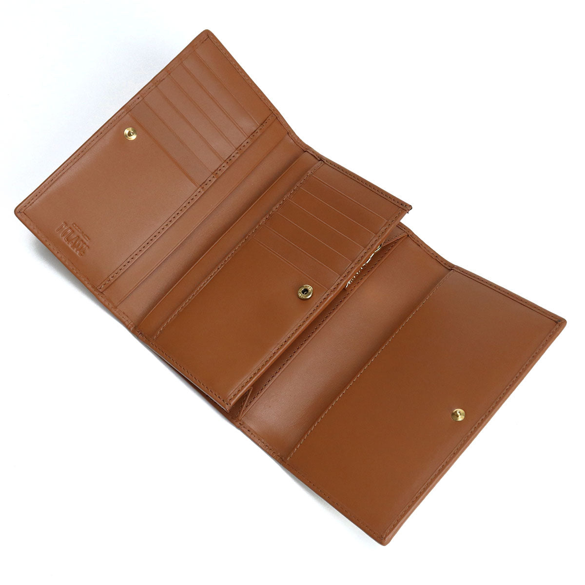 プリマクラッセ 三つ折り財布 ユニセックス PVC カーフ インド W021 NATURAL ベージュ系 マルチカラー 財布 PRCW021011