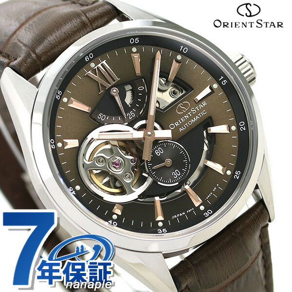 オリエントスター モダンスケルトン 41mm 自動巻き 機械式 RK-AV0008Y 腕時計 ブランド メンズ ブラウン ダークブラウン RK-AV0008Y