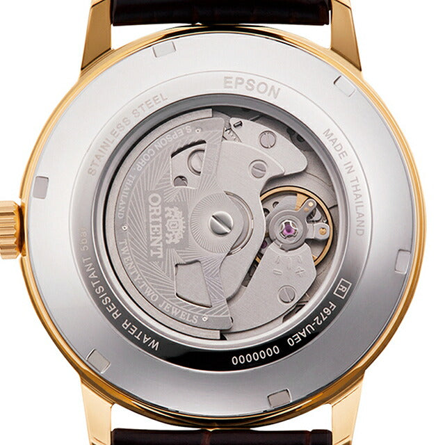 オリエント コンテンポラリー 自動巻き 機械式 メンズ 腕時計 RN-AC0F04S ORIENT 時計 シルバー ブラウン RN-AC0F04S