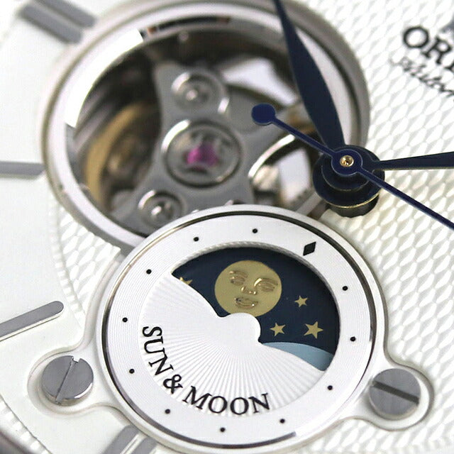 オリエント 腕時計 ブランド メンズ サン&ムーン 42mm 機械式 RN-AS0003S 革ベルト RN-AS0003S