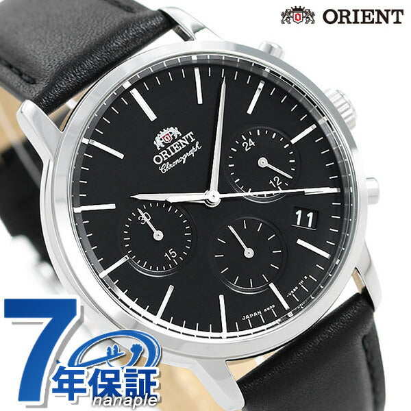 オリエント 腕時計 クロノグラフ 日本製 メンズ 腕時計 RN-KV0303B ORIENT ブラック RN-KV0303B