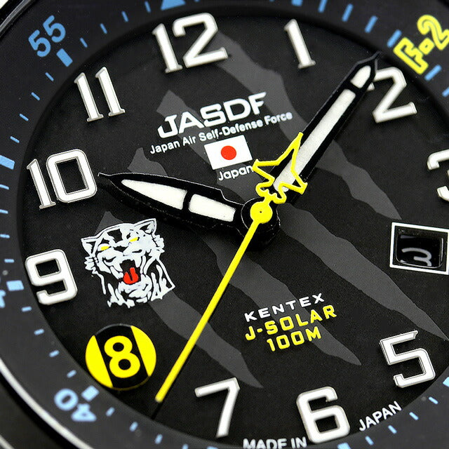 ケンテックス JSDF 第8飛行隊F-2 60th 特別塗装モデル ソーラー 腕時計 ブランド メンズ 限定モデル S715M-14 アナログ ブラック 黒 日本製 S715M-14