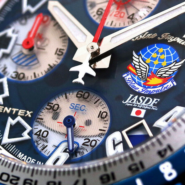ケンテックス ブルーインパルス 60周年記念 チタンクオーツ T-4 エディション メンズ 腕時計 ブランド S793M-01 ブルー S793M-01