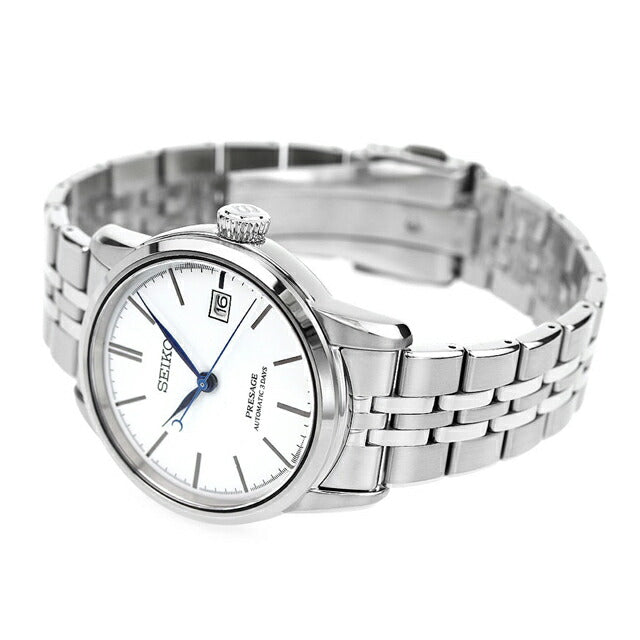セイコー プレザージュ Classic Series 自動巻き 腕時計 ブランド メンズ 限定モデル SEIKO SARX105 アナログ シルバー 日本製 琺瑯 匠 SARX105
