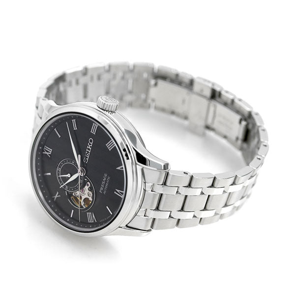セイコー プレザージュ Japanese Garden 自動巻き 機械式 オープンハート SARY093 SEIKO メンズ 腕時計 ブランド ブラック SARY093