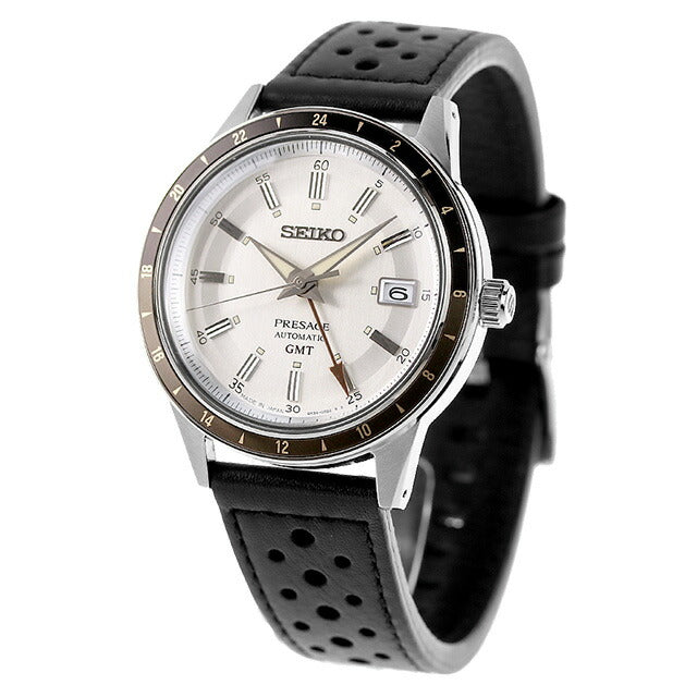 セイコー プレザージュ Style60’s ベーシックライン 自動巻き 機械式 腕時計 ブランド メンズ 革ベルト SEIKO SARY231 アナログ ホワイト ブラック 黒 日本製 SARY231