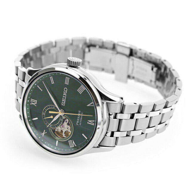 セイコー プレザージュ Japanese Garden 自動巻き 腕時計 ブランド メンズ SEIKO SARY237 アナログ グリーン 日本製 SARY237