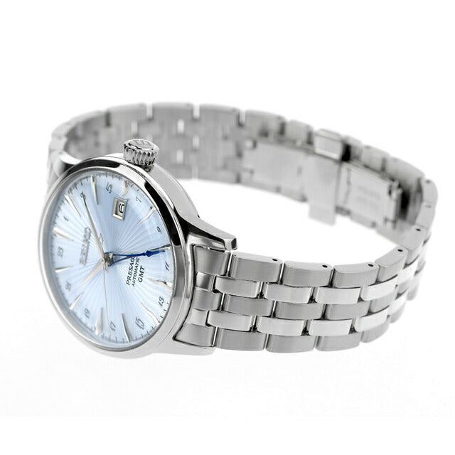 セイコー プレザージュ Cocktail Time GMT 自動巻き 腕時計 ブランド メンズ SEIKO PRESAGE SARY241 アナログ ライトブルー 日本製 SARY241