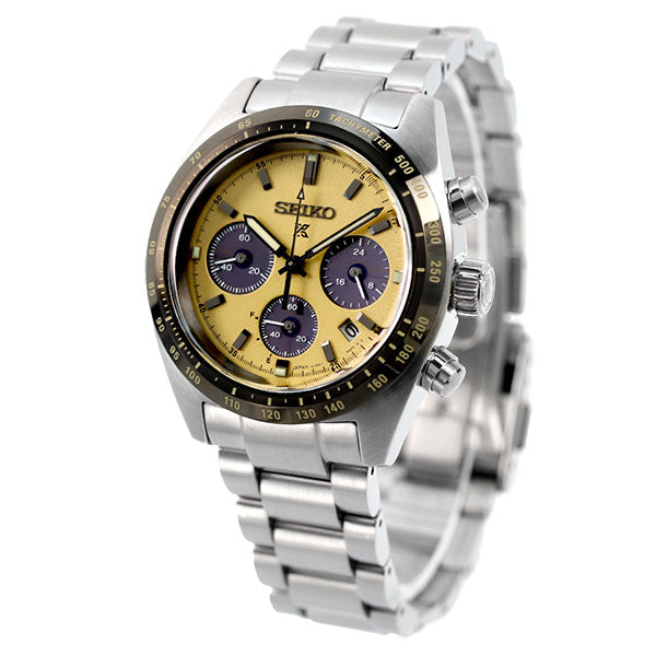セイコー プロスペックス スピードタイマー ソーラー クロノグラフ 日本製 メンズ 腕時計 ブランド SBDL089 SEIKO ベージュ レッサーパンダ SBDL089