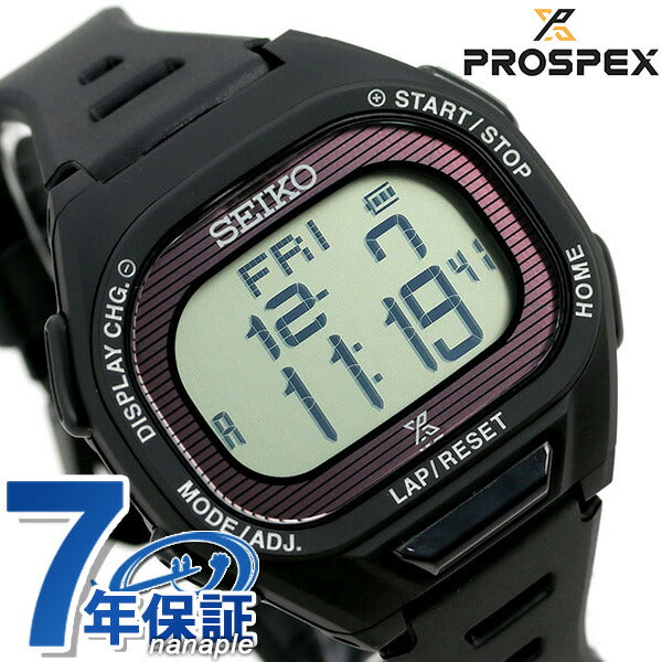 セイコー ランニングウォッチ メンズ 腕時計 ブランド ソーラー デジタル SBEF055 SEIKO プロスペックス パープル ブラック セイコー プロスペックス SBEF055