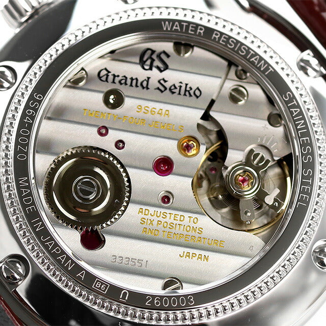グランドセイコー 9Sメカニカル エレガンス コレクション 手巻き 腕時計 ブランド メンズ 革ベルト SEIKO SBGW287 アナログ レッド 赤 日本製 SBGW287