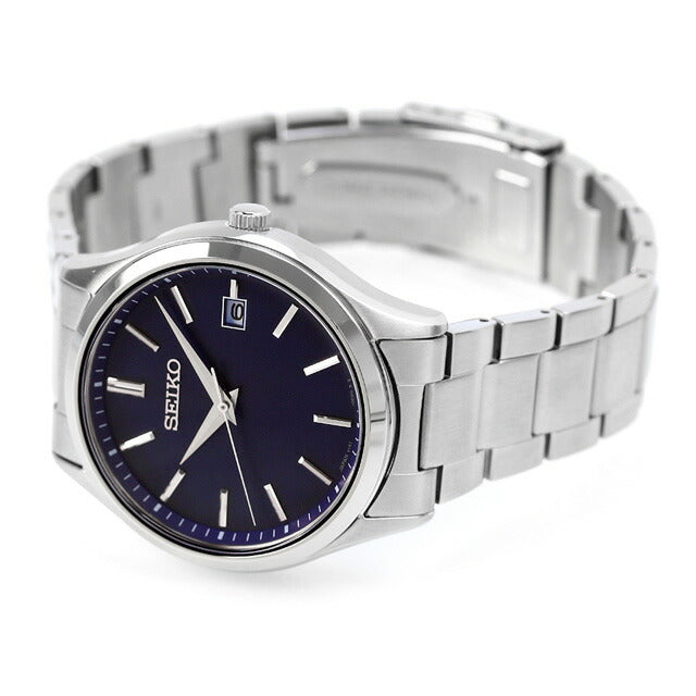 セイコーセレクション 腕時計 ブランド ソーラー メンズ SEIKO SBPX145 アナログ ネイビー 日本製 SBPX145