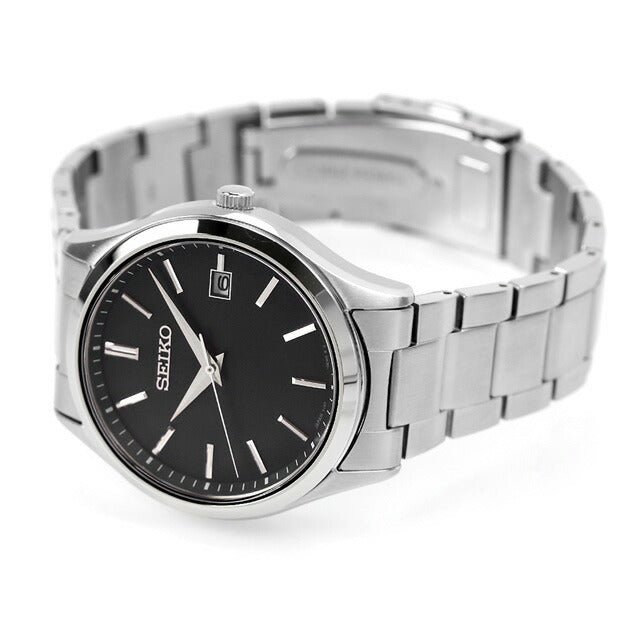 セイコーセレクション 腕時計 ブランド ソーラー メンズ SEIKO SBPX147 アナログ ブラック 黒 日本製 SBPX147