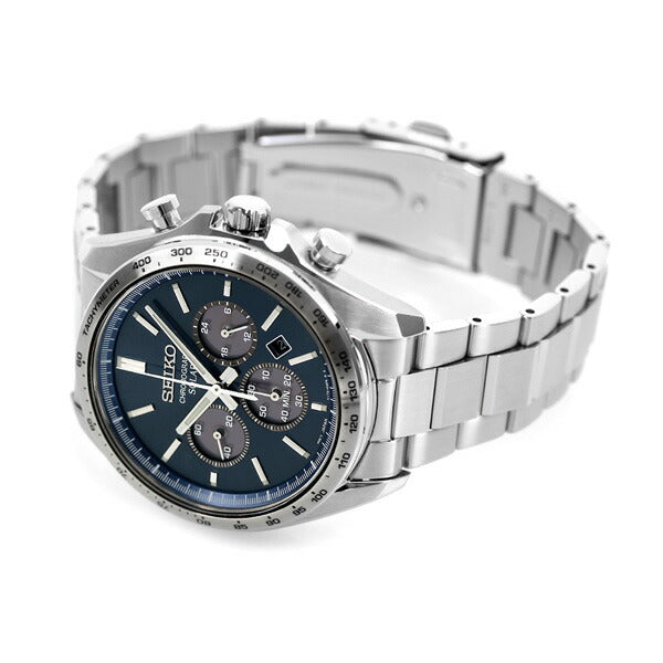 セイコーセレクション メンズ ソーラークロノグラフ 限定モデル ソーラー 腕時計 ブランド SBPY163 SEIKO ブルー SBPY163