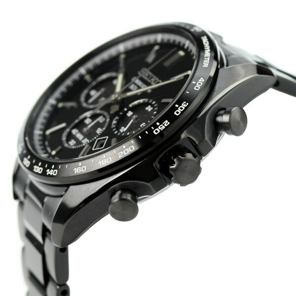 セイコーセレクション メンズ ソーラークロノグラフ 限定モデル ソーラー 腕時計 ブランド SBPY169 SEIKO オールブラック 黒 SBPY169