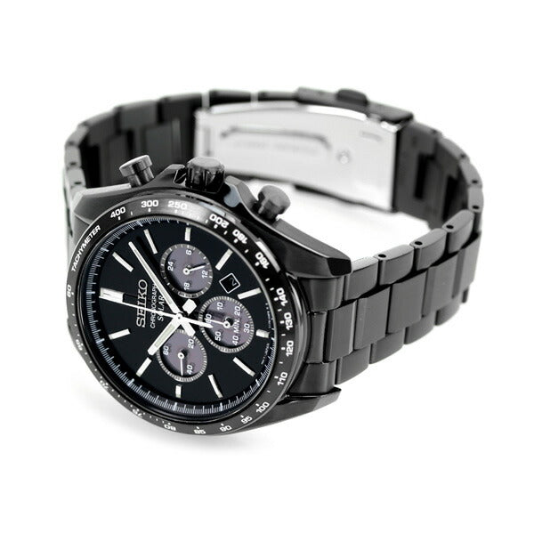 セイコーセレクション メンズ ソーラークロノグラフ 限定モデル ソーラー 腕時計 ブランド SBPY169 SEIKO オールブラック 黒 SBPY169