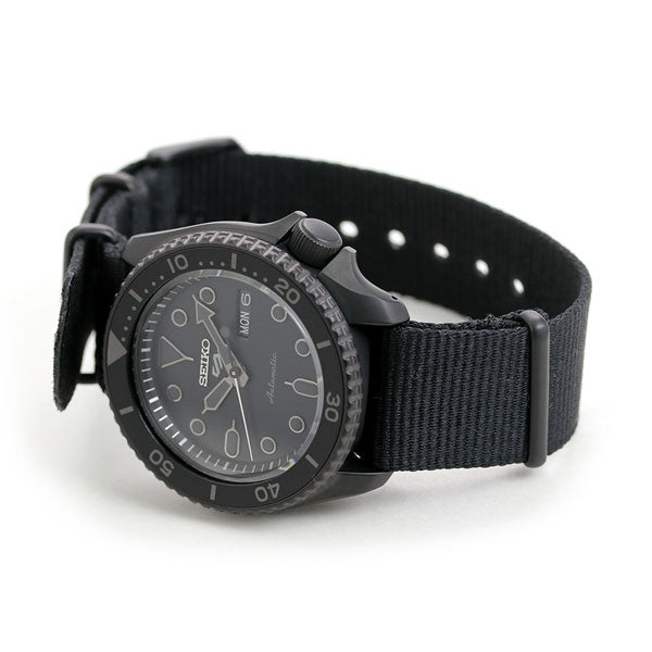 セイコー5 スポーツ 日本製 自動巻き 機械式 限定モデル メンズ 腕時計 ブランド SKX Series SBSA025 SEIKO ストリート オールブラック SBSA025