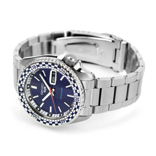 セイコー5 スポーツ チェッカーフラグ 自動巻き 腕時計 ブランド メンズ Seiko 5 Sports SKX Series SBSA243 アナログ ブルー 日本製 SBSA243