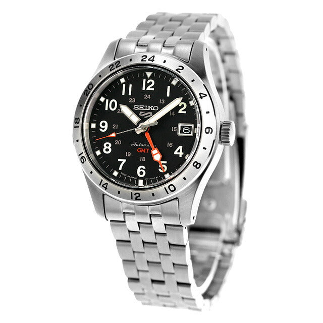 セイコー5 スポーツ フィールド GMT スポーツ スタイル 自動巻き 腕時計 ブランド メンズ Seiko 5 Sports Field Series SBSC011 ブラック SBSC011