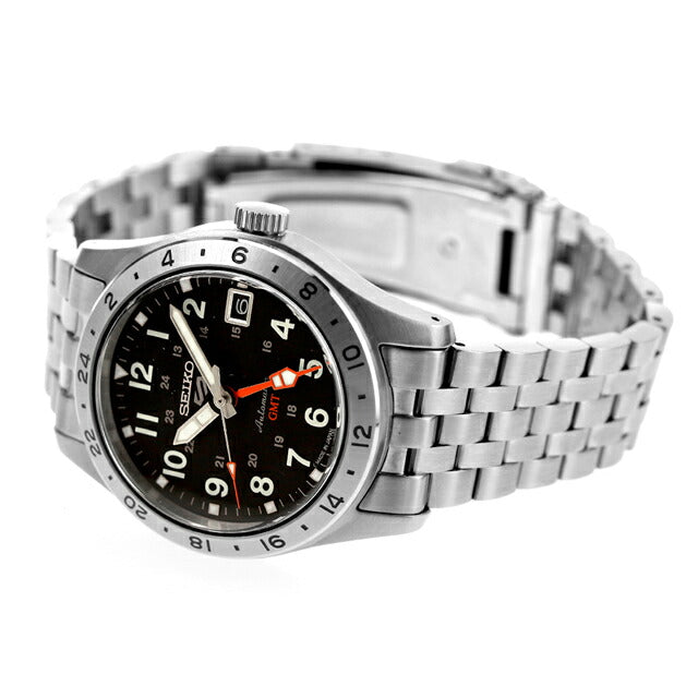 セイコー5 スポーツ フィールド GMT スポーツ スタイル 自動巻き 腕時計 ブランド メンズ Seiko 5 Sports Field Series SBSC011 ブラック SBSC011