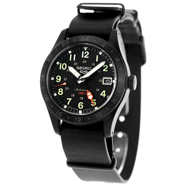 セイコー5 スポーツ フィールド GMT ストリート スタイル 自動巻き 腕時計 ブランド メンズ Seiko 5 Sports Field Series SBSC013 ブラック SBSC013