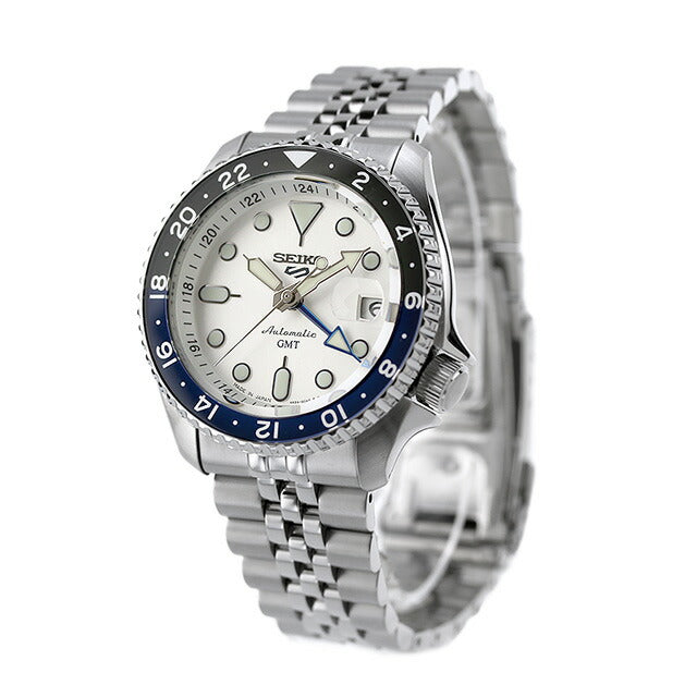 セイコー5 スポーツ SKX Series GMT 自動巻き 腕時計 ブランド メンズ Seiko 5 Sports SBSC017 アナログ シルバー 日本製 SBSC017