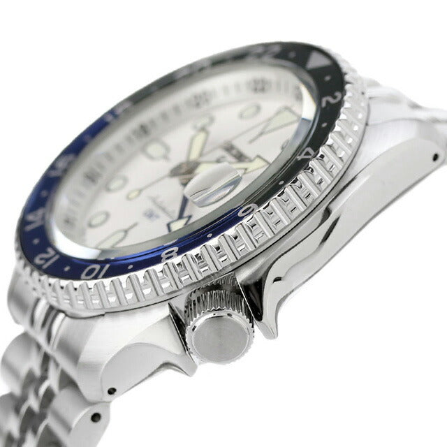 セイコー5 スポーツ SKX Series GMT 自動巻き 腕時計 ブランド メンズ Seiko 5 Sports SBSC017 アナログ シルバー 日本製 SBSC017
