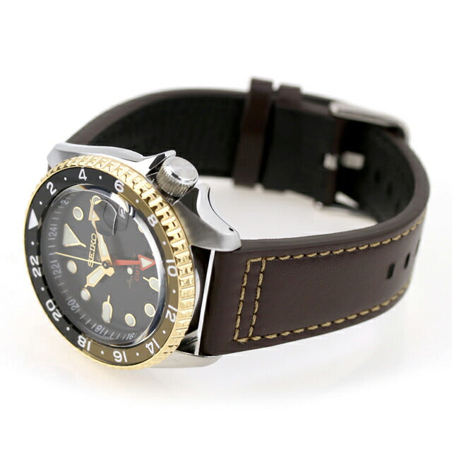 セイコー5 スポーツ SKX Series GMT 自動巻き 腕時計 ブランド メンズ Seiko 5 Sports SBSC020 アナログ ブラック ブラウン 黒 日本製 SBSC020