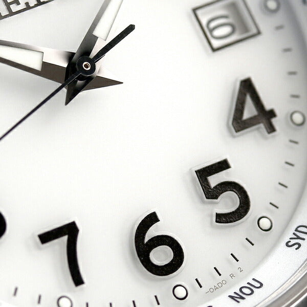 セイコーセレクション メンズ 見やすい チタン 日本製 ソーラー電波 腕時計 SBTM327 SEIKO SELECTION ホワイト SBTM327