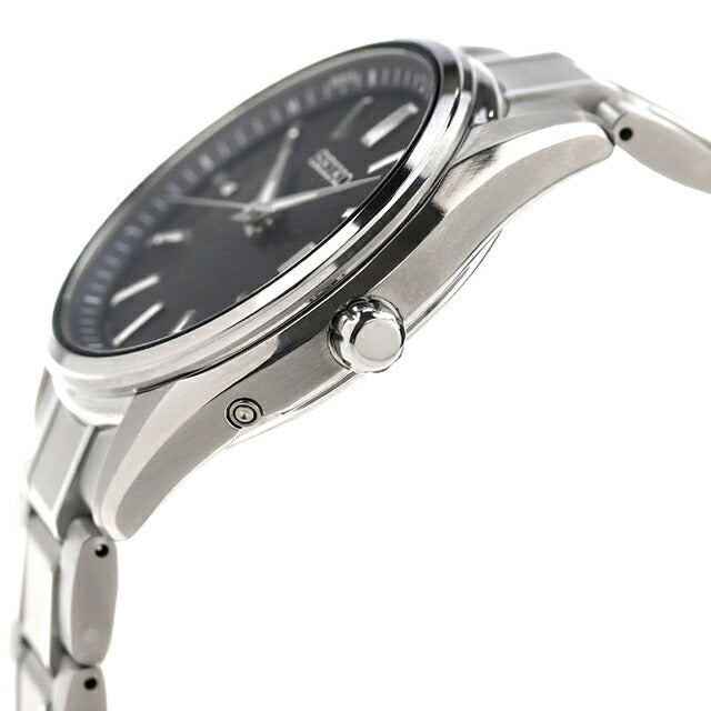 セイコーセレクション プレミアム ソーラー電波 腕時計 ブランド メンズ 限定モデル チタン SEIKO SBTM341 アナログ ブラック 黒 日本製 SBTM341