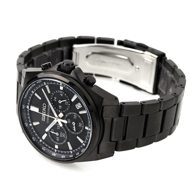セイコーセレクション クオーツ 腕時計 ブランド メンズ 限定モデル クロノグラフ SEIKO SBTR037 アナログ ブラック 黒 SBTR037
