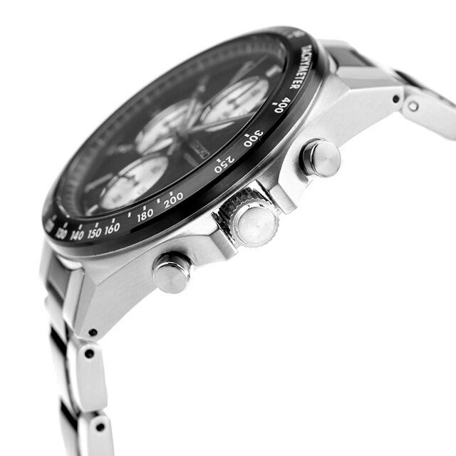 セイコーセレクション クロノグラフ クオーツ 腕時計 ブランド メンズ 流通限定 SEIKO SBTR043 アナログ ブラック 黒 SBTR043