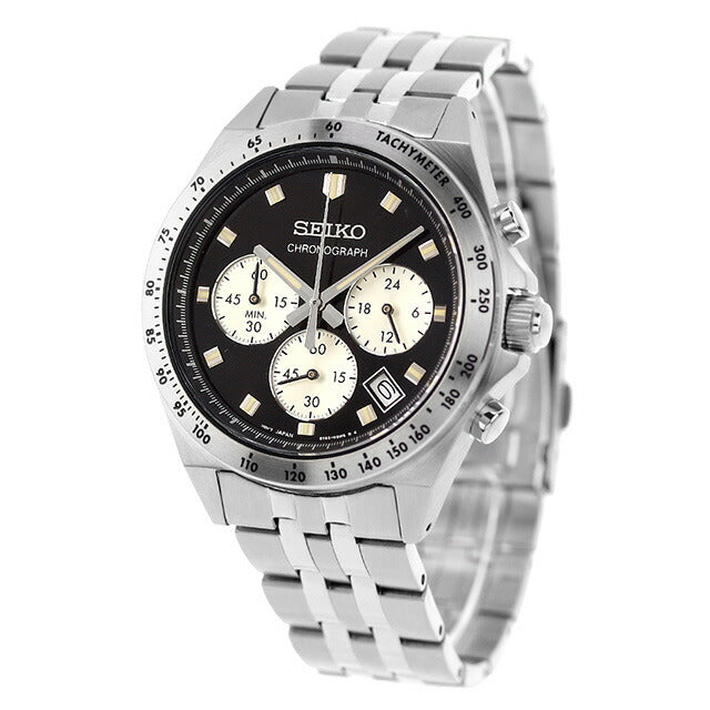 セイコーセレクション Sシリーズ クオーツ 腕時計 ブランド メンズ クロノグラフ SEIKO SELECTION SBTR047 アナログ ブラック 黒 SBTR047