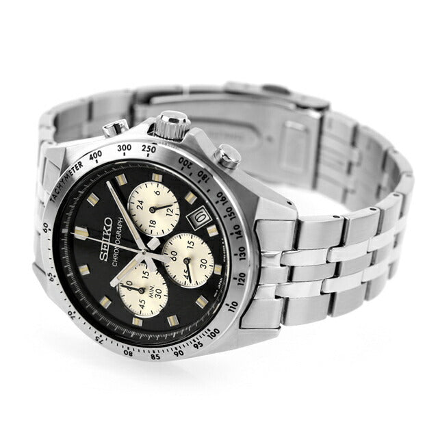 セイコーセレクション Sシリーズ クオーツ 腕時計 ブランド メンズ クロノグラフ SEIKO SELECTION SBTR047 アナログ ブラック 黒 SBTR047