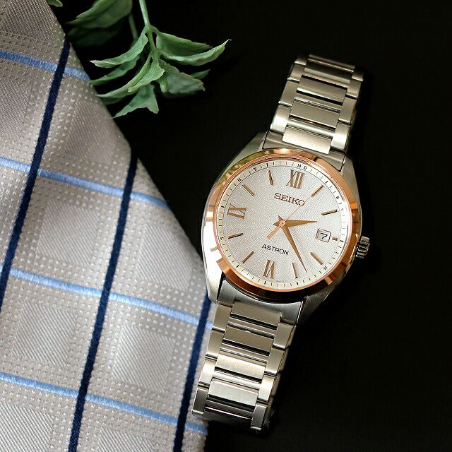 セイコー アストロン オリジン ソーラー電波 腕時計 ブランド メンズ ソーラー電波 チタン SEIKO SBXY034 アナログ ホワイト 白 日本製 セイコー アストロン SBXY034