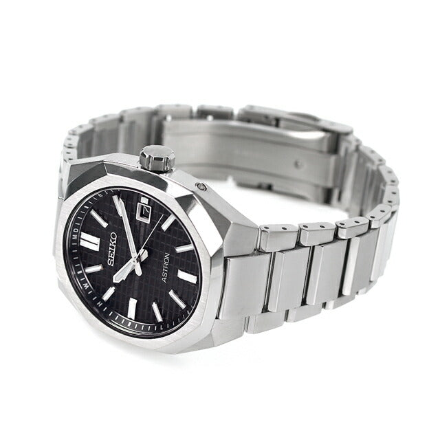 セイコー アストロン ネクスターソーラー電波 ソーラー電波 腕時計 ブランド メンズ チタン SEIKO SBXY063 ブラック 黒 日本製 SBXY063