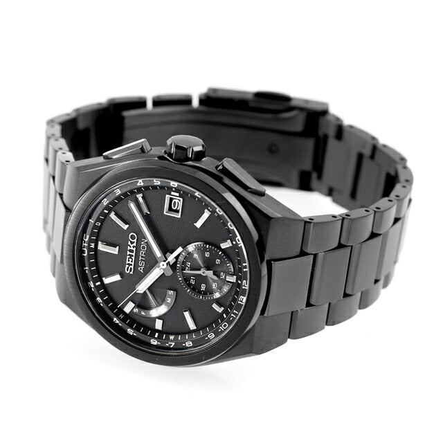 セイコー アストロン NEXTER ワールドタイム 電波ソーラー 腕時計 ブランド メンズ チタン SEIKO ASTRON SBXY087 アナログ オールブラック 黒 日本製 SBXY087