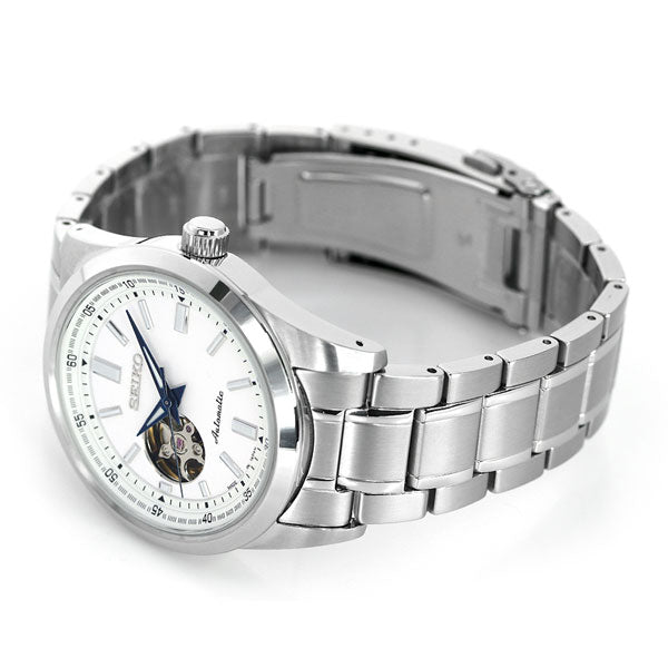 セイコー メンズ 腕時計 日本製 メカニカル オープンハート SCVE049 SEIKO セイコーセレクション ホワイト 時計 SCVE049