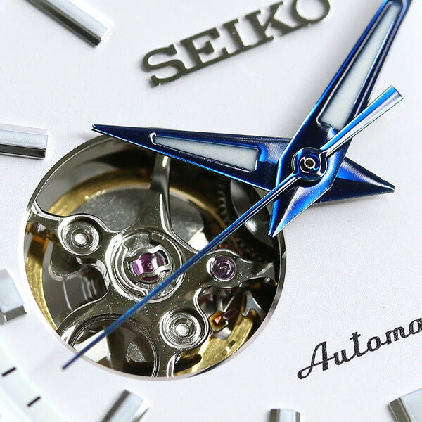 セイコー メンズ 腕時計 日本製 メカニカル オープンハート SCVE049 SEIKO セイコーセレクション ホワイト 時計 SCVE049