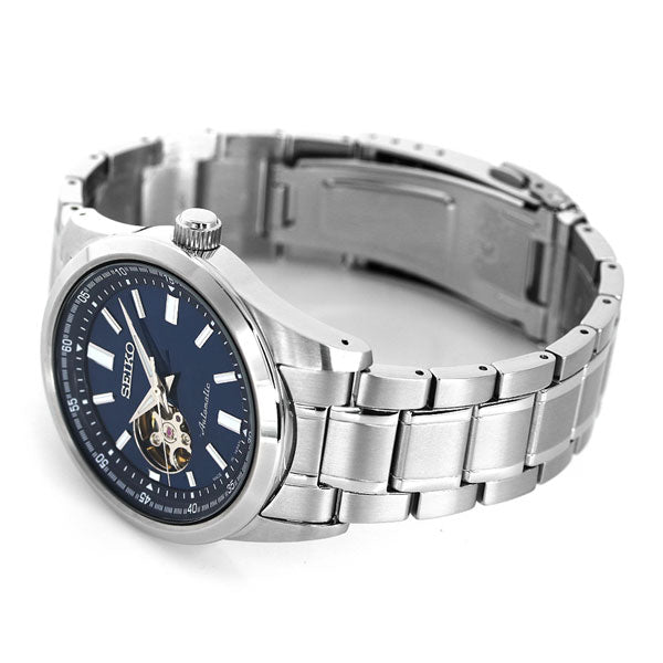セイコー メンズ 腕時計 ブランド 日本製 メカニカル オープンハート SCVE051 SEIKO セイコーセレクション ブルー SCVE051