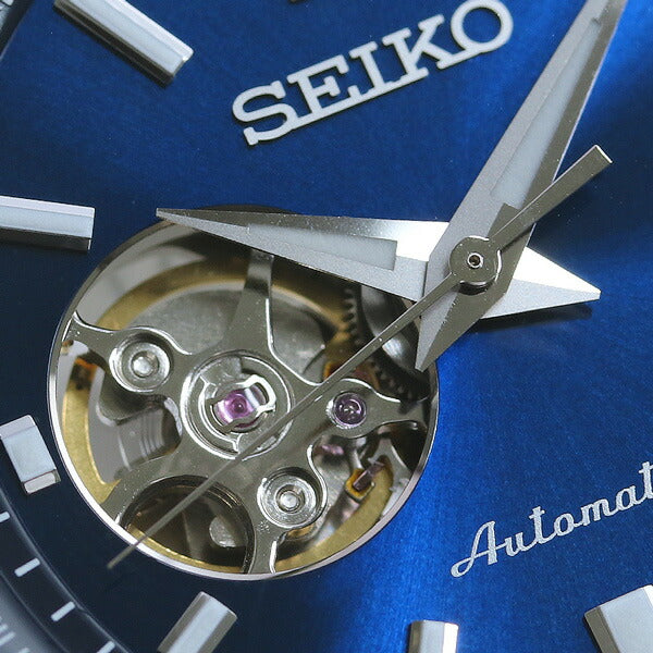 セイコー メンズ 腕時計 ブランド 日本製 メカニカル オープンハート SCVE051 SEIKO セイコーセレクション ブルー SCVE051
