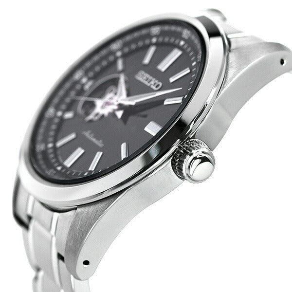セイコー メンズ 腕時計 ブランド 日本製 メカニカル オープンハート SCVE053 SEIKO セイコーセレクション ブラック SCVE053